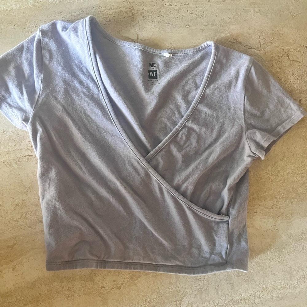 purple pacsun crop top